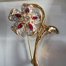 水鑽花型錘鍊長別針（含盒） 歷史價格詳細信息