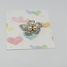 珍珠胸針 6.1x3.7公分 J038-B346 水晶鑽別針 流行飾品 歷史價格詳細信息