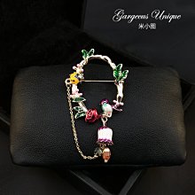 流行別針-花籃 胸針  3.4x2.9公分 J038-B73 歷史價格詳細信息