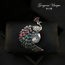 復古孔雀藍胸女高檔精致水鉆胸花高級感鳳凰氣質別西裝配飾品~告白氣球 歷史價格詳細信息