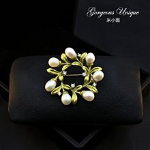 【熱賣精選】花開枝丫鬧 簡約清新植物胸針胸花女男女珍珠別針高檔毛衣配飾535 胸針 別針 珍珠胸針 歷史價格詳細信息