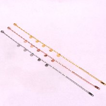 18K玫瑰金love五圓牌雙層鍊腳鍊 歷史價格詳細信息