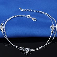 韓風時尚飾品 雙層腳鍊 復古星星腳鍊 珠珠腳環 銀腳鍊 韓國銀飾 女生配飾 圓珠腳鏈 韓版首飾 情人節禮物 日系潮流精品 歷史價格詳細信息