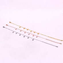 18K玫瑰金雪花雙層鍊腳鍊 歷史價格詳細信息