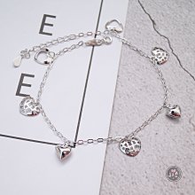 s925純銀愛心腳鏈女時尚氣質高級感心形米粒設計小眾百搭腳飾 歷史價格詳細信息