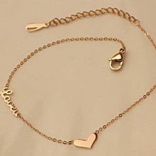 18K玫瑰金love五圓牌雙層鍊腳鍊 歷史價格詳細信息