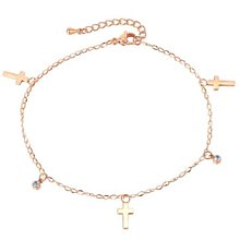 《 QBOX 》FASHION 飾品【B20N118】 精緻百搭雙層圓片字母H玫瑰金鈦鋼腳鍊/腳環 歷史價格詳細信息