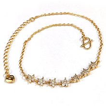 《 QBOX 》FASHION 飾品【B2015N778】 精緻秀氣小花朵鑲鑽鍍18K金腳鍊/腳環(特價) 價格比較,價格查詢,歷史價格詳細信息