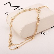 圓珠雙層腳鍊 玫瑰金腳鍊 小清新 女生腳鍊 韓風首飾 小圓球腳鍊 簡約腳鍊 金屬腳鍊 腳環 圓珠腳鍊 腳鏈足鍊 學生腳鍊 歷史價格詳細信息