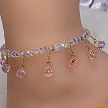 小美飾品水晶腳鏈 女 古風氣質腳鏈 國風原創設計腳鏈 女生夏季腳飾 歷史價格詳細信息