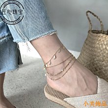 晴天飾品【韓版簡約腳鏈】【特惠】平安圈韓版腳鏈女簡約天然玉石學生手鍊女個性潮辟邪本命年平安扣 歷史價格詳細信息