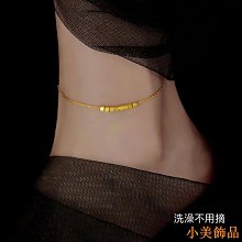 晴天飾品【鈦鋼不掉色】高級感小眾有求必應鏈 條金球腳鏈 女輕奢ins風足鏈 歷史價格詳細信息