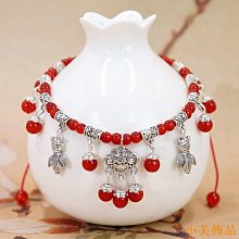 晴天飾品鈴鐺紅繩腳鏈女手工編織個性百搭學生時尚長命鎖轉運手鍊閨蜜情侶 歷史價格詳細信息