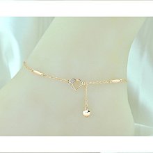 愛心流蘇腳鍊S925純銀小眾設計腳踝鏈新款潮輕奢高級感ins足鏈夏A19優 歷史價格詳細信息