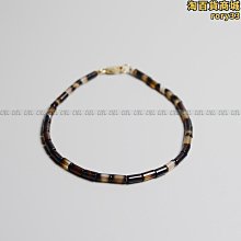 Ciel原創手工天然咖啡條紋瑪瑙手錬2mm極細管珠手串腳鍊項鏈情侶 價格比較,價格查詢,歷史價格詳細信息