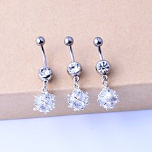 超閃鋯石肚臍環 肚臍釘 細針 穿刺針 性感臍環 閃亮 鈦針 白色 金色 歷史價格詳細信息