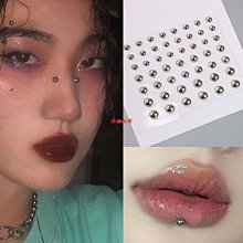 粘貼式鼻釘 眉釘 唇釘 耳釘 肚臍釘 自帶背膠假眉釘貼鼻釘唇釘貼耳釘耳骨釘鉆閃鉆化妝臉貼鍍銀半圓貼 免穿孔 自粘式 飾品-滿599免運 歷史價格詳細信息