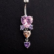 現貨 新款 雙愛心肚臍環 兩頭可拆式 可換桿 愛心 防過敏 不鏽鋼 醫用鋼 粗針 肚臍環 肚臍釘 肚臍扣 歷史價格詳細信息