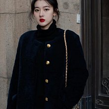 小香風黑色羊羔毛絨外套女春秋冬季高級設計感小眾炸街毛茸茸上衣 歷史價格詳細信息