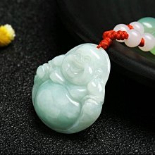 翡翠佛公吊墜彌勒佛  18k鑲嵌天然翡翠笑佛玉佛 歷史價格詳細信息