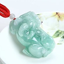 翡翠貔貅吊墜男辣飄綠花天然A貨真品  冰種玉貔貅黃加綠翡翠玉吊墜 歷史價格詳細信息