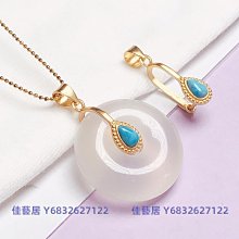 平安扣夾扣925半銀扣吊墜夾扣 鍍k金吊墜項鏈扣玉石水晶銀夾扣頭k金吊墜扣-佳藝居 歷史價格詳細信息