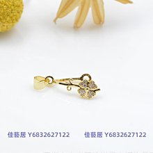 平安扣夾扣18K金吊墜扣頭針式調節萬能鏈小甜甜圈翡翠diy項鏈配件k金吊墜扣-佳藝居 歷史價格詳細信息