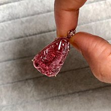紅碧璽葫蘆吊墜精美桃紅色  明豔動人  扣人心絃  耀眼奪目  28x15x6mm重3.85g.配18k金扣 925銀鏈 歷史價格詳細信息