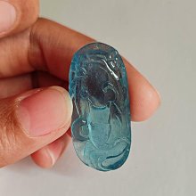 透體海藍寶方糖吊墜 卡10mm左右 扣頭是s銀鑲嵌 點 歷史價格詳細信息