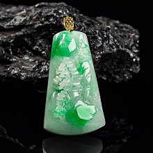 天然翡翠A貨，k金扣鑲嵌冰種佛公項鍊吊墜掛件玉墜鎖骨墜室外陽臺自然光，原相機實拍，無美顏！ 歷史價格詳細信息
