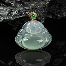 翡翠佛公金鑲玉吊墜老坑冰糯種黃色緬甸A貨掛件揭陽翡翠帶證書77 歷史價格詳細信息