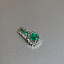 哥倫比亞鉑金鉆石玻璃體艷綠色祖母綠吊墜PT900/D0.50CTE0.83CT◎0.23C 價格比較,價格查詢,歷史價格詳細信息