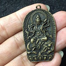 佛像神像黃銅古玩純銅彌勒佛笑佛銅佛像掛件招財佛吊墜【規格】高約5.3CM，寬約1.3CM【 歷史價格詳細信息