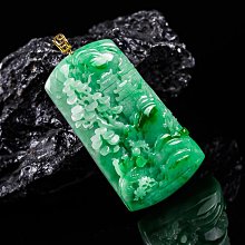 天然翡翠A貨，k金扣鑲嵌冰種佛公項鍊吊墜掛件玉墜鎖骨墜室外陽臺自然光，原相機實拍，無美顏！ 歷史價格詳細信息