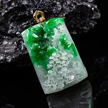 天然翡翠A貨，k金扣鑲嵌冰種佛公項鍊吊墜掛件玉墜鎖骨墜室外陽臺自然光，原相機實拍，無美顏！ 歷史價格詳細信息