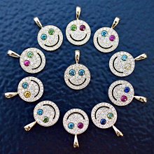 18K真金吊珠盤針盤小花帽字萬能吊墜扣頭diy珍珠空托項鏈配件材料-沐陽家居 歷史價格詳細信息