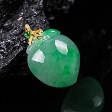 翡翠吊墜飄陽綠一鳴驚人掛件18k金扣頭鑲嵌天然A貨尺寸28×  翡翠吊墜飄陽綠一鳴驚人掛件 歷史價格詳細信息