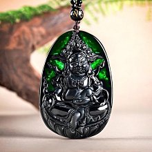 天然墨翠A貨翡翠墨玉鐘馗冰種玉石吊墜掛件 天師鐘馗墨翠吊墜 尺寸60.8*38*9 精雕細 歷史價格詳細信息