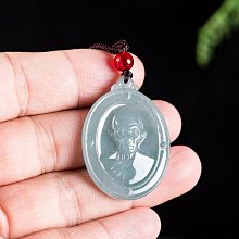 天然a貨翡翠藍水財神銅鍍金鑲冰種玉石吊墜玉墜女款項鍊掛件時尚 男女同款 精美鑲嵌，大氣漂亮 歷史價格詳細信息