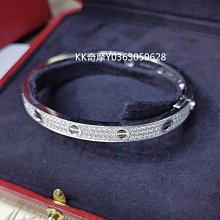 Cartier 卡地亞 Love系列 18K白金手鐲 滿天星 滿鑽款 寬版手環 N6717617 現貨 歷史價格詳細信息