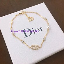 『二手』DIOR CLAIR D LUNE 手鏈 B0668C 金色金屬仿水晶手鏈 女款手環 迪奧超美手鏈 歷史價格詳細信息