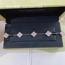 VCA 梵克雅寶 Van Cleef & Arpels alhambra 5枚 四葉草 幸運草 18 白 K金 玉髓 手 歷史價格詳細信息