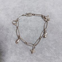 真品TIFFANY&Co. Open Heart 純18K金愛心+純18K玫瑰金愛心+純銀愛心手鍊不議價 歷史價格詳細信息