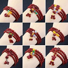 原礦高含量朱砂玫瑰花手鏈網紅紫金砂鑲嵌玫瑰手串 歷史價格詳細信息