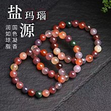 天然四川鹽源 冰透瑪瑙 圓珠單圈手鍊 精品糖果七彩色 時尚情侶手飾飾品 女款新年禮物-好鄰居百貨 歷史價格詳細信息