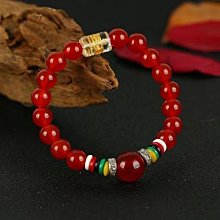 瑪瑙玉髓六字真言圓珠手鏈女款單圈8mm珠子五行六字手串 價格比較,價格查詢,歷史價格詳細信息