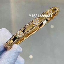 專櫃正品 VCA 梵克雅寶 Vintage Alhambra 限量款 18K黃金 灰貝母 鑲鑽 五花手環（ 全新福利品！優惠出清換現金 ） 歷史價格詳細信息