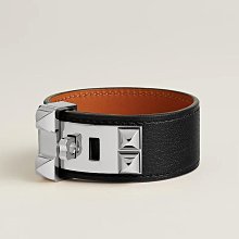 HERMES collier de chien金屬鉚釘鱷魚皮寬版手環 T年(黃x金/S) 歷史價格詳細信息