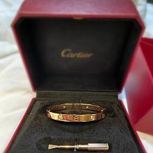 Cartier 卡地亞寬版Love 白K手環 18號 歷史價格詳細信息