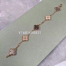 專櫃正品 VCA 梵克雅寶 Vintage Alhambra 限量款 18K黃金 灰貝母 鑲鑽 五花手環（ 全新福利品！優惠出清換現金 ） 價格比較,價格查詢,歷史價格詳細信息